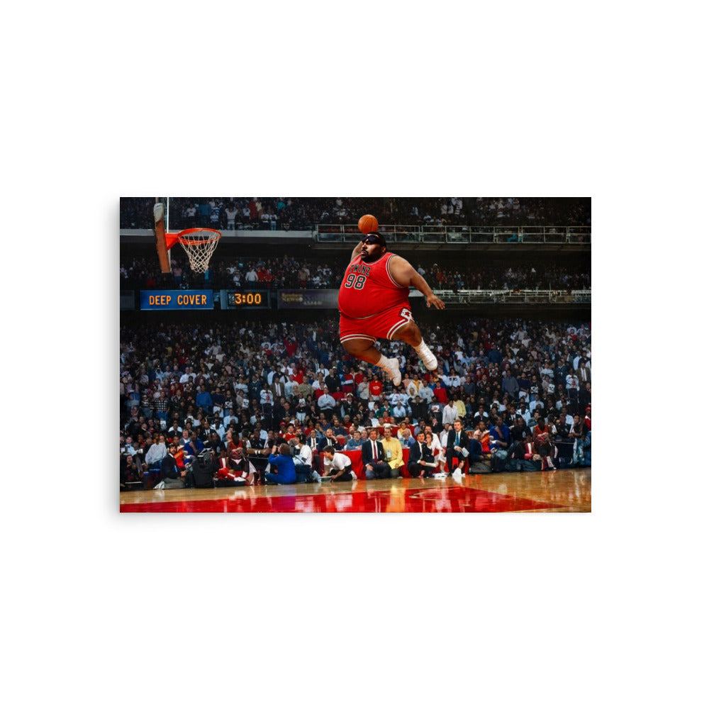 Air Pun Basketballarena-Remixposter als ungerahmter matter Druck im Format 20x30.